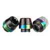 Epoxy Resin Rainbow SS Drip tips Kit Set Wide Bore 810 Thread Snake Skin Grid Mushrooms Mouthpiece