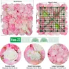 Dried Flowers 6PCS Artificial Flowers Wall Panel 3D Flower Backdrop Faux Roses for Wall Party Wedding Bridal Shower Outdoor Decoration 231013