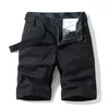 Men's Shorts Pure Cotton Summer Mens Cargo Boys Casual Pocket Streetwear Plus Size Male Long Bermuda Z134