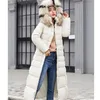 Parka en duvet pour femme, veste d'hiver avec col en fourrure, capuche, manteau Long rembourré en coton, coréen, ample, chaud et épais, vêtements d'extérieur, 2023, 231012