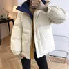 Vrouwen Down 2023 Herfst Winter Collectie Effen Vrouwen Zip Jas Warm Dikker Opstaande Kraag Witte Parka Jassen Overjassen