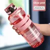 Tumblers 152L Botella de agua deportiva Gran capacidad Portátil A prueba de fugas Shaker Fitness al aire libre EcoFriendly Plastic Drinkware A Free 231013