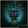 Feestmaskers Feestmaskers Arty Led Licht Adelaar Danser Kat Hoofd Modieus Cool Masker uit het Purge Verkiezingsjaar Geweldig voor Festival Cosplay Dh42A