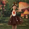 Costume à thème Enfants Halloween Robes de fête de Noël Santa Renne Venez Nouvel An Tulle Princesse Tutu Robe avec bandeau ensemble T231013