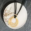 Pendentif Colliers Réglable Nylon Corde Vintage Style Ethnique Boho Collier Pour Femmes Bijoux De Noël Cadeau