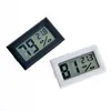 wholesale Black/White Mini Digital LCD Environment Thermometer Hygrometer Humidity Temperature Meter In room refrigerator icebox Free Shipping