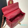 Designer- Dames Mini Hanger Bag Flap Top Handle Totes Chain Crossbody Schouder Vintage Lady Womens