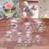 Christmas Decorations 10pcs 2/4/5/6/7/8/10/12/14/16/20cm Open Plastic Clear Bauble Ornament Gift Present Box Decor Christmas Tress Decorations Ball 231012