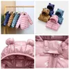 Jackets Cute Baby Girls Jacket Kids Boys Light Down Coats With Ear Hoodie Spring Girl Clothes Infant Children's Clothing For Boys Coat 231013