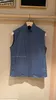 Loro Piano Vests Winter Mens Casual Dark Blue Collar Zipper Vest