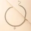 Punk Letter M Pendant Choker Necklace For Women 2021 Charm Multilayer Metal Gold Link Chain Necklaces Fashion Jewelry Gifts2275