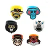 Cluster Rings Children Cute Cartoon Silicone Ring Lion Elephant Monkey Zebra Animal Soft Pvc Finger For Kids Boys Girls Free Gifts