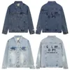 Designer Galleries Herrkvinnor denim Jackets Streetwear Mens Casual Spring Autumn Coats Fashion Embroidery Letters Depts Washed Out Outwear Clothes Size S-XL