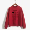 Women's Hoodies Keyboard Design Unlock Me Phone Screen Print Women Sweatshirt Korean O-neck Knitted Pullover Autumn Candy Color Clothes