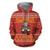 Herrtröjor tröjor 2023 Ny jul 3D -tryck hoodie Santa Claus casual party present stil mode överdimensionerad tröja 231013