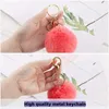 Keychains 517F Set Of 18 Mixed Color DIY Faux Fur Pompom Artificial Balls Pom Keychain For Bags Hats Caps Scarf Gloves