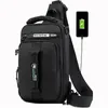 Waist Bags SUUTOOP Men Multifunction USB Shoulder Bag Crossbody Cross Body Sling Chest Waterproof Travel Pack Messenger For Male 231013