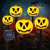 8/12pcs luzes solares de abóbora de Halloween, lâmpada de abóbora LED à prova d'água, para decorações externas de Halloween de quintal