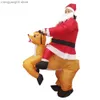 Tema Costume per adulti Natale Divertente cartone animato da tavolo Vieni Renna Puntelli Equitazione Cervi Babbo Natale Ted Vestiti Vestito da festa T231013