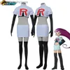 Tema traje anime equipe foguete jessie sashi james kojirou halloween cosplay vem conjunto completo jogo anime acessórios para unisex adultol231013