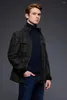 Men's Jackets Spring And Autumn Brushed Cotton Loose Casual Comfortable Fitted Jacket