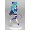 Costumes de mascotte 20 cm Figure d'anime bidimensionnelle Belle fille chanteuse robe violette chanteuse costume modèle Dolls Toy Gift Collect Box PVC