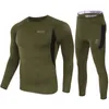 Men's Thermal Underwear Winter Camouflage Outdoor Sports Tactical Compression Fleece Warm Thermo Long Johns Sets Clothes