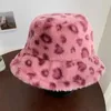 Berretti Corea Rosa Cappelli a secchiello in lana Donna Autunno Inverno Addensato Caldo Amore Cuore Bacino Cappello Donna Ins Cura Peluche Pescatore Regali