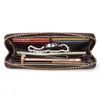 Pochette longue en cuir portefeuille couche cuir portefeuille affaires téléphone portable sac multifonction Expert saisir sac