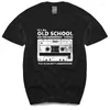 Męskie koszulki T-Shirt Men Men Man Brand Teeshirt Kaseta Pencil Słuchawki Boombox Mieszanka Old School DJ Deejay Tee Cotton Man Shirt