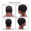Perukkåpor Free Size Mesh Wig Cap med Elastic Band för peruk som gör perukkåpan med riktlinjekarta för nybörjare hårnät för att göra 4*4 spetsar 231012