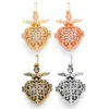 Pendentif Colliers OCESRIO Rétro Heart Harmony Ball Chime Bola Collier pour la grossesse Cuivre Plaqué Or Ange Souhaitant Pdtb337