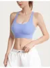 Tenue de yoga avec logo Soutien-gorge de sport pour femmes Nylon élastique Fitness Jogging Danse Pilates Entraînement Crop Top