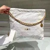 22kg High Capacity Oil Wax Skin Sequin Backpack Water Bucket Bag Tote Bun Mother's foreskin Chain Wearing Bag Gold Badge designer bag luxurys handbags39cm