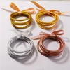 Bangle 5 pc set pulseiras para mulheres meninas pulseira de silicone disponível para todos os climas folha de ouro charme acessório giftbangle313e