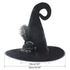 BeanieSkull Cappellini Strega di Halloween Cappello da mago Costume da festa Copricapo Cappello da diavolo Puntelli cosplay Accessori decorativi per donne adulte Uomini 231013