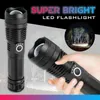 Torches 90000 Lumens Super Bright LED Flashlight USB Rechargeable Flashlight Outdoor Lighting Waterpoof Climbing Camping Zoomable Light Q231013