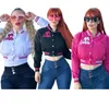 Giacca da donna abbottonata nuova moda ricamata bianca nera rosa rossa firmata autunno donna