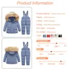 Donsjas Winterjassen voor kinderen Snowsuits Meisje Eend Jongen Bontkraag Bovenkleding Kinderen Pakken geïsoleerde overalls Baby Jumpsuits 231013