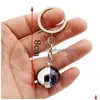 Nyckelringar Double Glass Ball Universe Star Keychain Solar Moon Keyring Key Holder Bag Hang Fashion Jewelry Gift Will and Jewelry Dhtpn