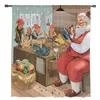 커튼 크리스마스 산타 클로스 선물 제조 난쟁이 칙칙한 창문 커튼 거실 오간자 깎아 지른 커튼 침실 부엌 홈 장식 231012