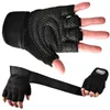 Sports Gloves Men Gym Weightlifting Bodybuilding Training Fitness Fingerless Half Finger Cycling Non Slip Wrist Support 231012