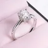 Bijoux de créateurs 2023 Nouvelle bague Mosan de luxe pour femmes de haute qualité en forme de gouttelette d'eau S925 en argent sterling cadeau de mariage d'anniversaire