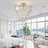 Grande lustre de cristal na cor branca cromada, lustre de estilo moderno, sala de jantar, sala de estar, quarto