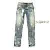 Purple Jeans New Style Quick Delivery From Spot Fashion Ksubi Brand Elastic Casual Exclusive Correct Version Mens Summer TJ9V