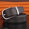 Belts High Quality Classic Pin Buckle Designer Brown Belt Men Full Grain Leather Formal Black Trousers Casual Ceinture