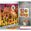 Douchegordijnen Halloween Douchegordijn Bloody Horror Badgordijnen 150X180Cm Waterdichte Stof Met 12 Haken Voor Thuis Badkamer Feest Dheyr