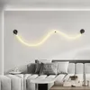 Applique murale en Silicone blanc 3000K, lumières en acier inoxydable noir pour salon, arrière-plan de télévision, chambre à coucher, salle à manger, goutte 110-240V