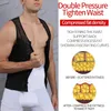 Waist Tummy Shaper Mens Body Abdomen Slimming Shapewear Belly Shaping Corset Top Gynecomastia Compression Shirts WIth Zipper Trainer 231012