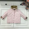 Diseñador de bebé abrigo acolchado de lujo abrigo de alta calidad niños niñas niños abrigo cálido a prueba de viento ropa para niños tamaño 100 cm-160 cm a04